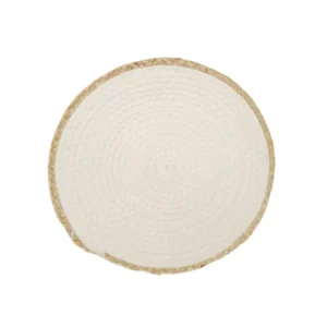Bajoplato rafia blanco