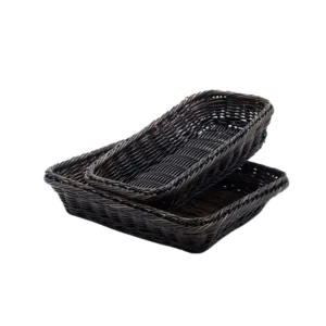 Cestas pan rattan negro