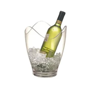 Champañera una botella transparente