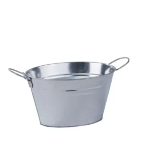 Cubo cubitera galvanizada oval
